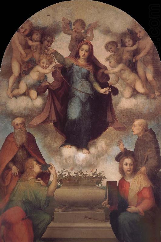 Andrea del Sarto Angel around Virgin Mary china oil painting image
